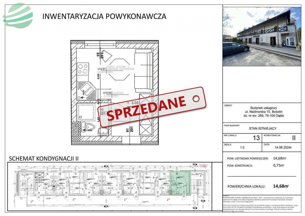 Na sprzedaż apartament 15m2 w Bobolinie Bobolin - zdjęcie 12