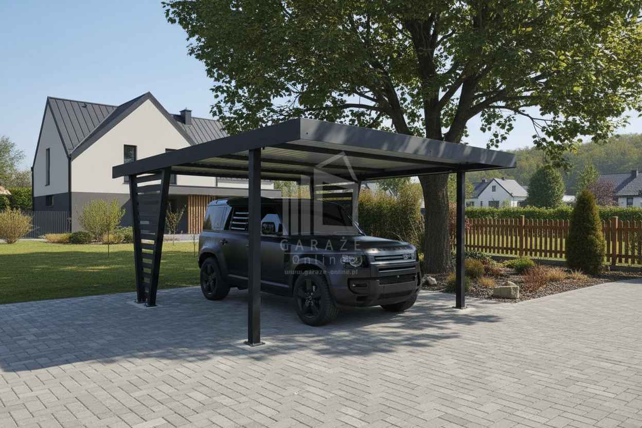 Carport V PREMIUM 4,5x4,5m Wypełnienie panelami Wiata ID1184 Niepołomice - zdjęcie 2