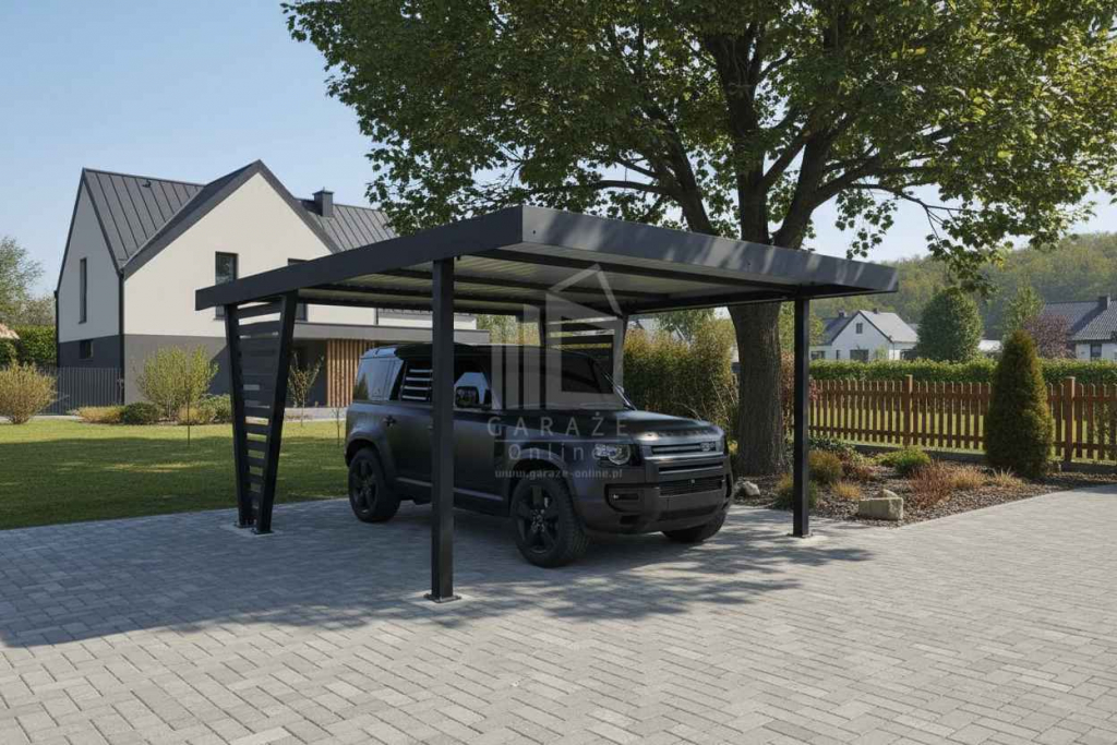 Carport V PREMIUM 4,5x4,5m Wypełnienie panelami Wiata ID1184 Niepołomice - zdjęcie 2