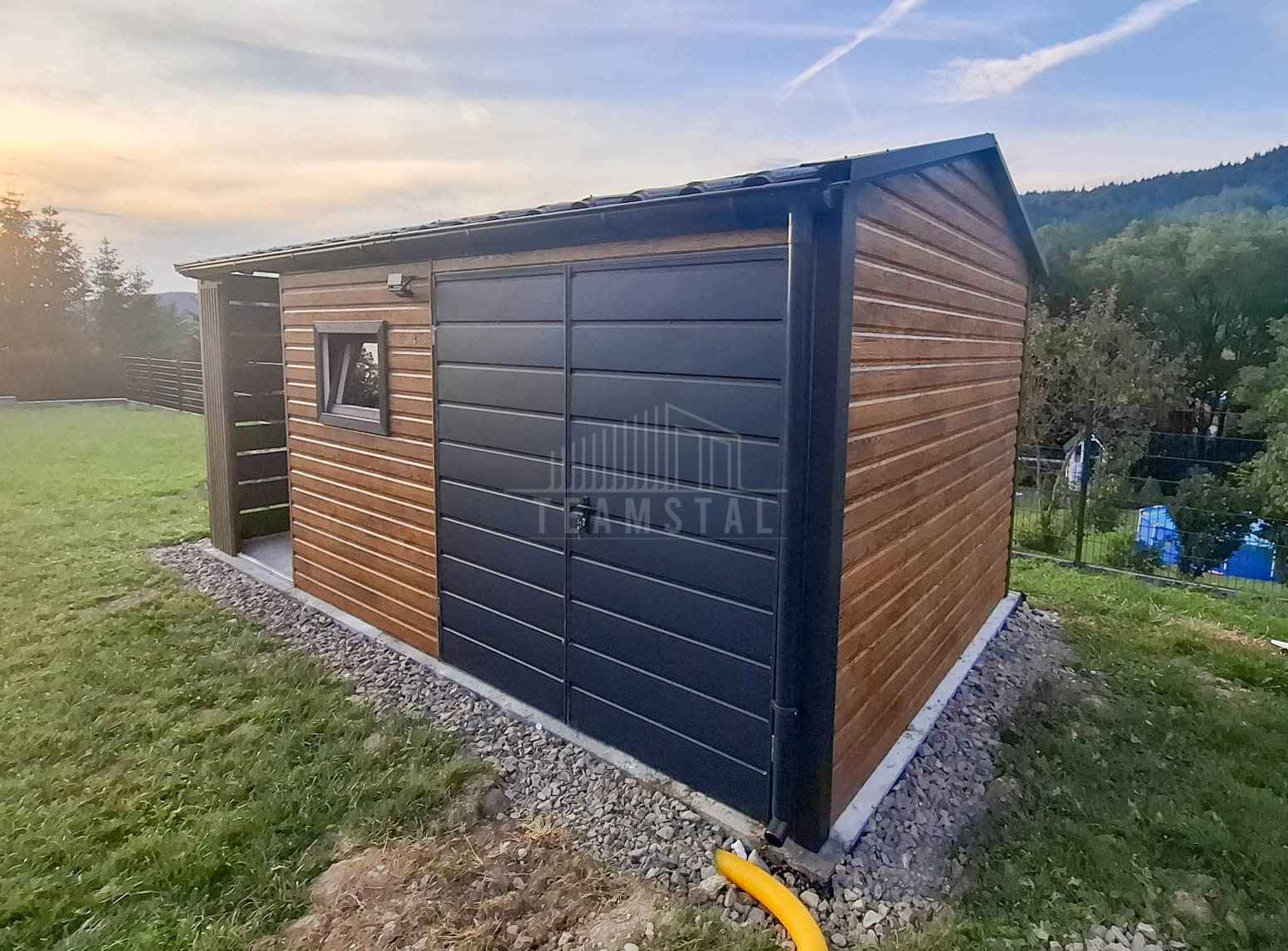 Schowek domek 4x2,5m wiata 2m brama dekor rynna blachodach TS1184 Gryfice - zdjęcie 5