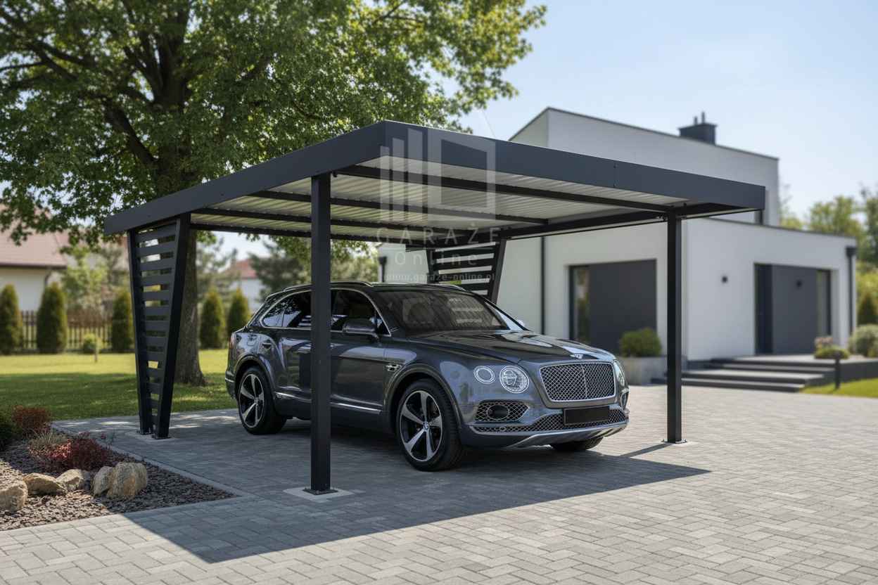 Carport V PREMIUM 4,8x5m Wypełnienie panelami Wiata samochodowa ID1188 Szczecinek - zdjęcie 4