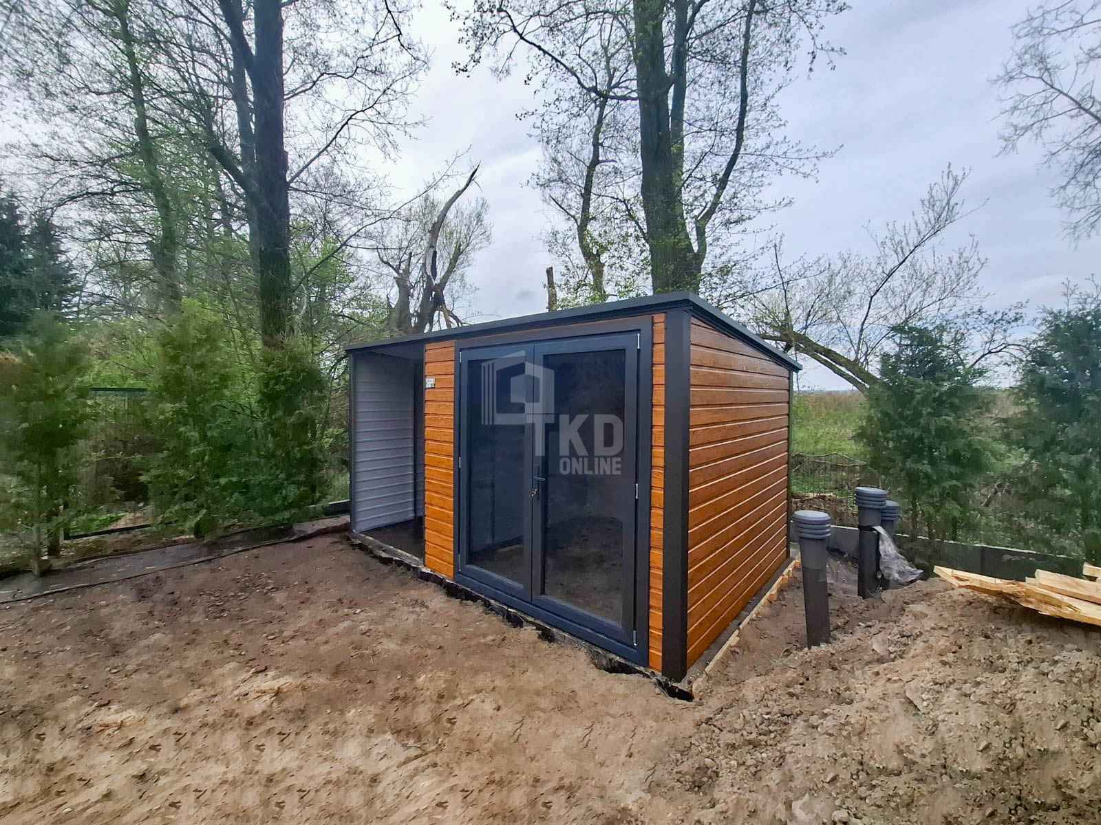 Schowek - Domek Ogrodowy 2,5x2,5m - wiata 1,5m - drzwi PCV dach TKD387 Ciechanów - zdjęcie 10