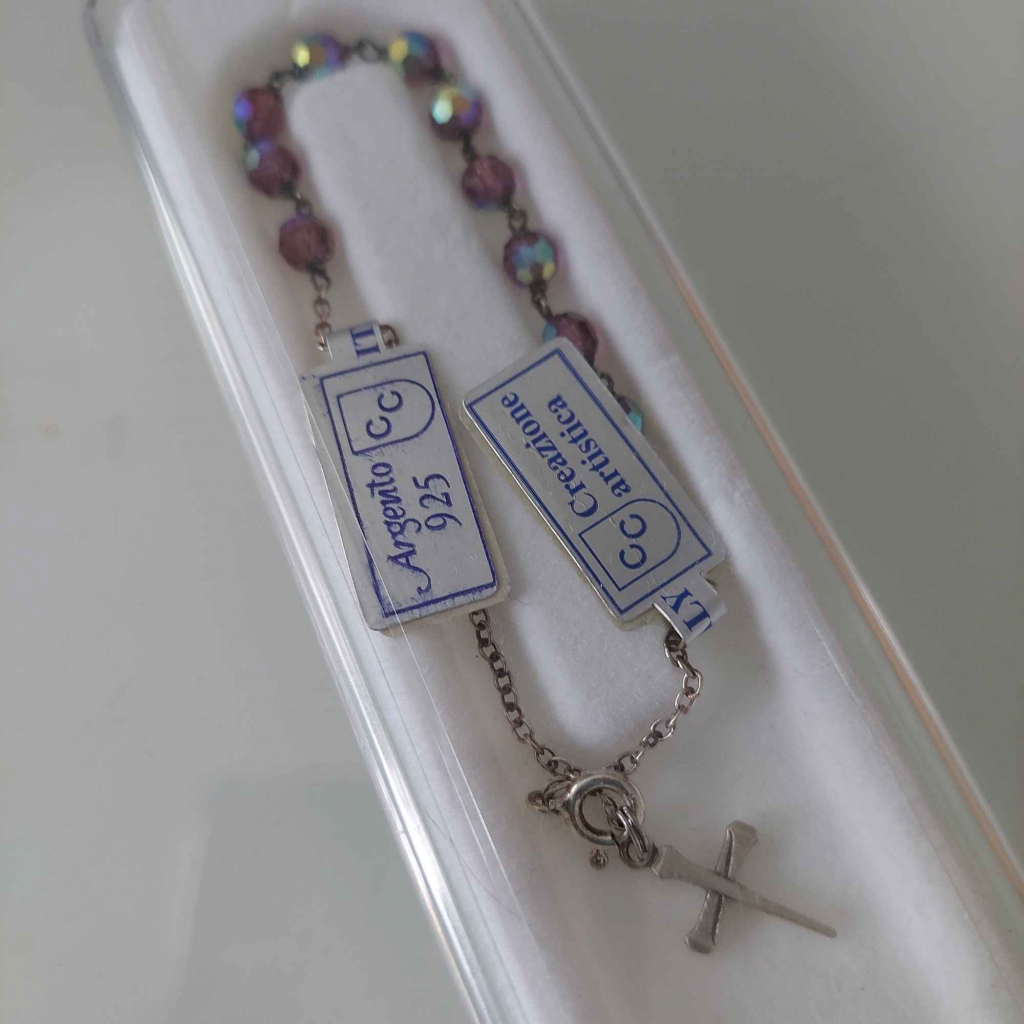 Bransoletka srebrna nowa z krzyżykiem Stare Miasto - zdjęcie 7