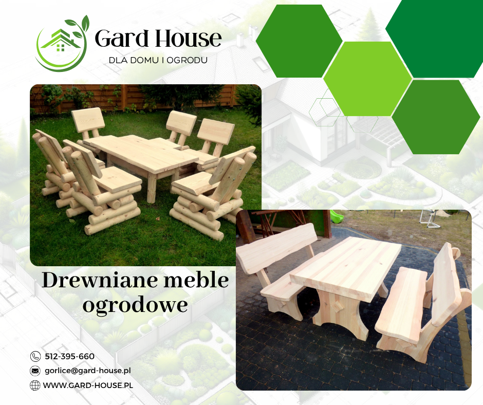 Drewniane meble ogrodowe z bali Gorlice - zdjęcie 1