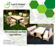 Drewniane meble ogrodowe z bali