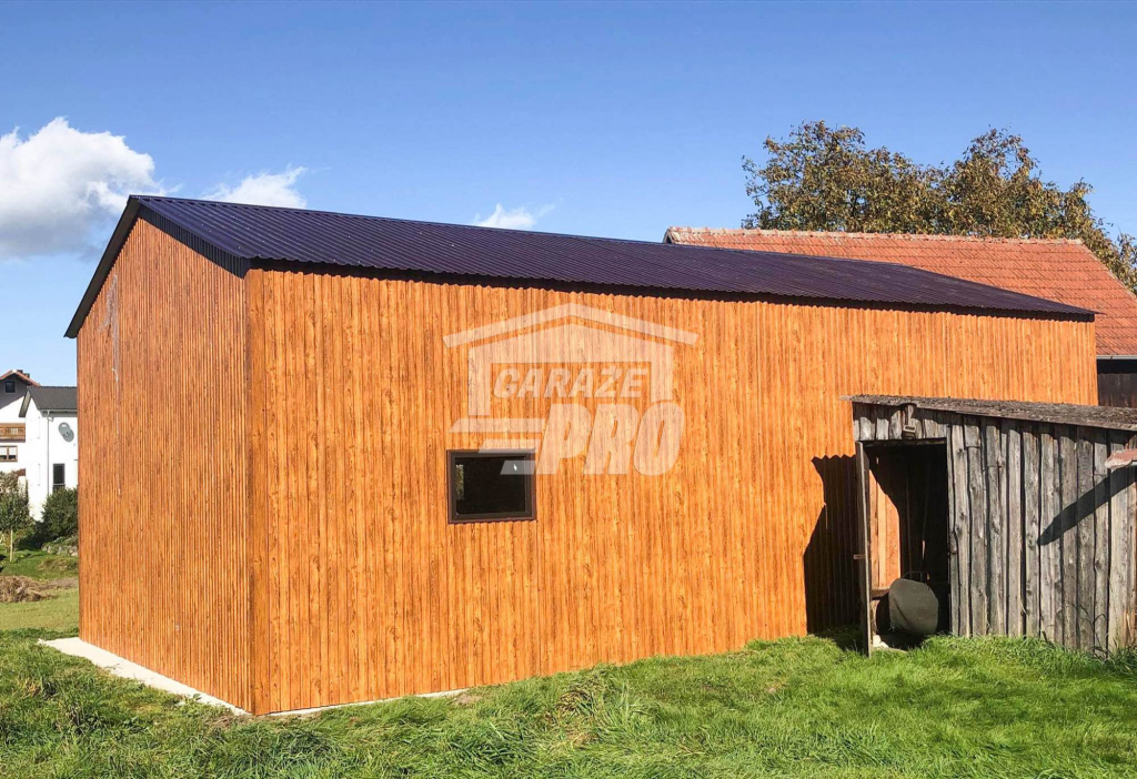 Garaż blaszany 5x9 Brama  drewnopodobny  Dach dwuspadowy GP127 Włocławek - zdjęcie 3