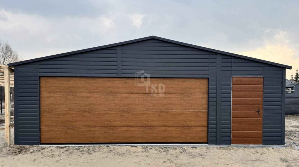 Garaż blaszany 7,5x6m Brama 2x Okno drzwi Blacha na Rąbek TKD267 Jastrzębie-Zdrój - zdjęcie 3