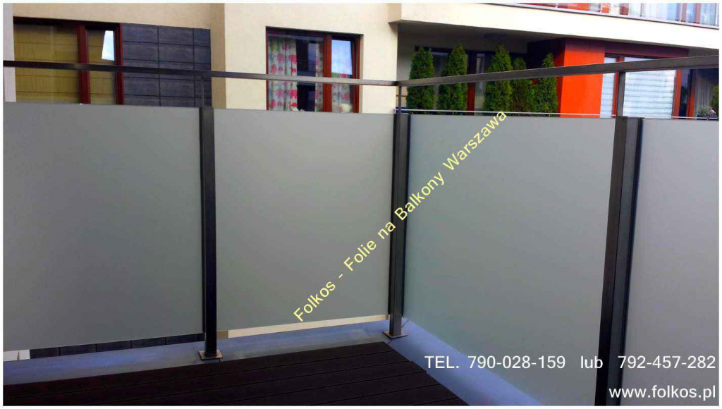 Oklejamy balkony w Warszawie -Folie matowe na szklane balkony Folkos Białołęka - zdjęcie 5