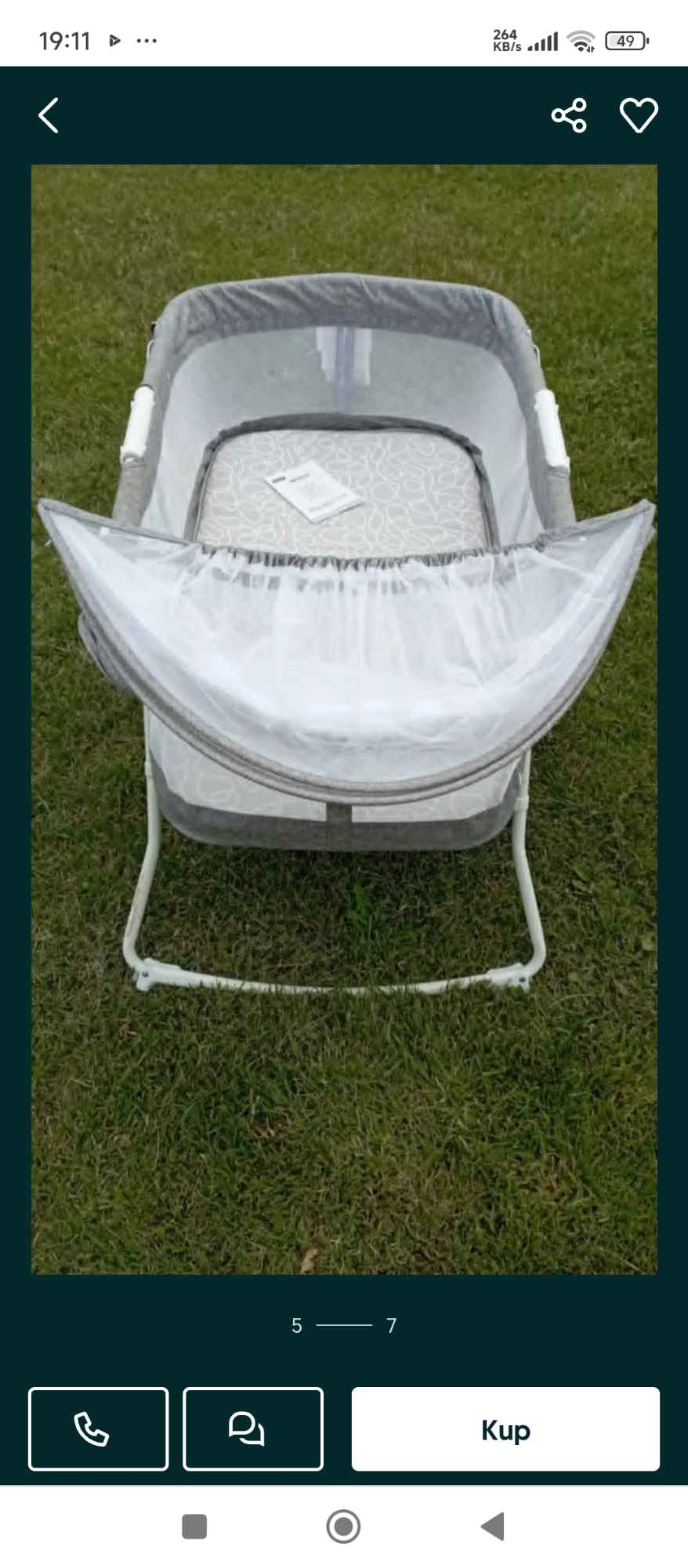 Witam sprzedam łóżeczko turystyczne z funkcją kołyski Ryki - zdjęcie 3