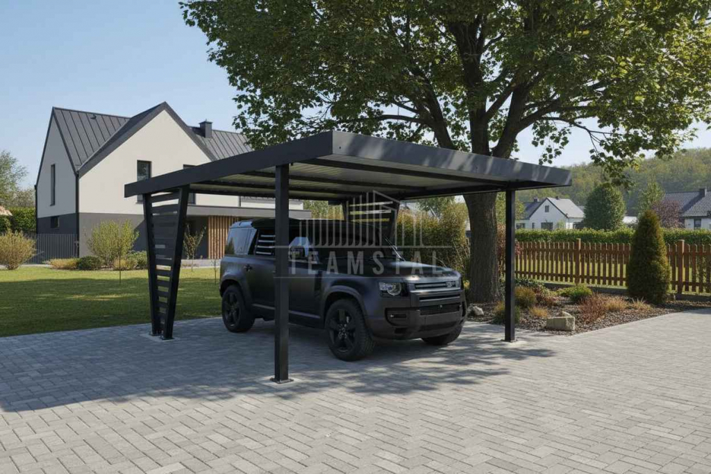 Carport V PREMIUM 4,5x4,5m Wypełnienie panelami Wiata TS1254 Jastrzębie-Zdrój - zdjęcie 2