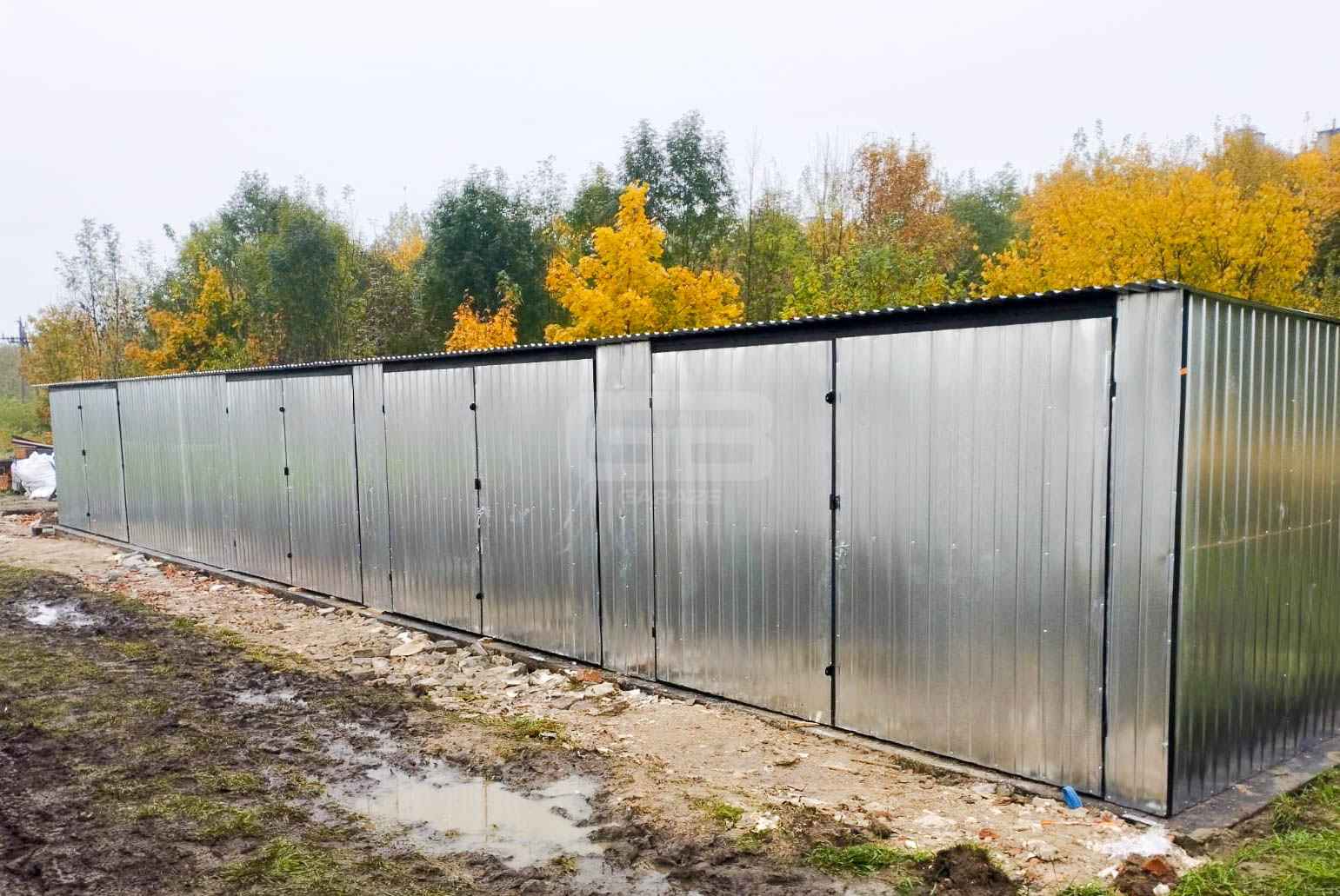 GARAŻ BLASZANY RZĄD 17,5m x 5m - spad tył 4x Brama ocynk GB188 Gryfice - zdjęcie 5