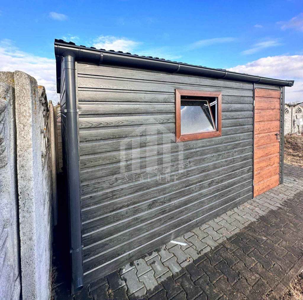 Garaż blaszany 3x4m - brama uchylna - drzwi - okno - rynny SO112 Malbork - zdjęcie 4