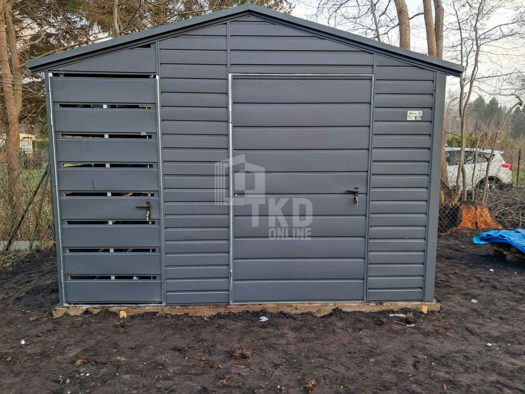 Schowek domek ogrodowy 2,2x2m + wiata 0,8m + drzwi okno TKD361 Kościerzyna - zdjęcie 2