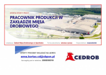 Pracownik produkcji w Zakładzie Surowców Paszowych Ujazdówek