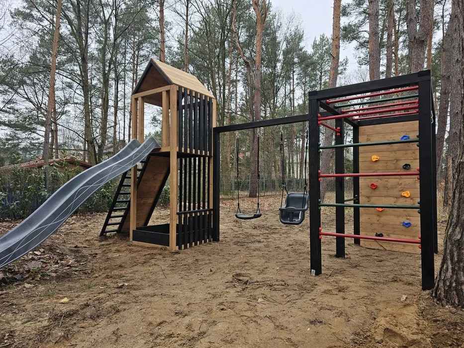 Nowoczesny Drewniany Plac Zabaw LUNA XL Bemowo - zdjęcie 1