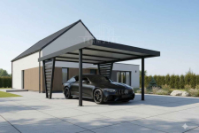 Carport V PREMIUM 5x4,5m Wypełnienie panelami Wiata samochodowa TS1263 Toruń - zdjęcie 2