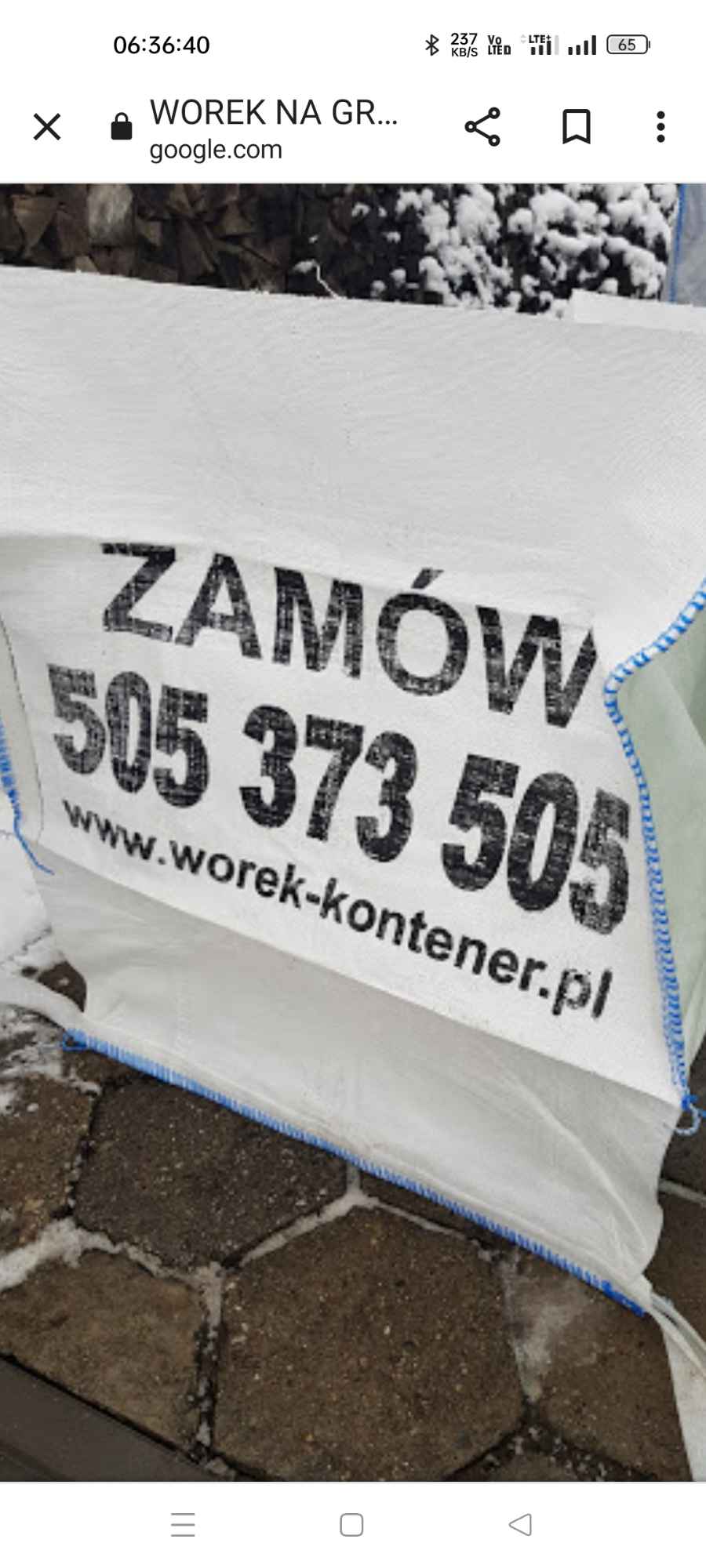 Worek na gruz 1m3 big bag  Zabrze Bytom Katowice Tychy dostawa gratis Bytom - zdjęcie 1