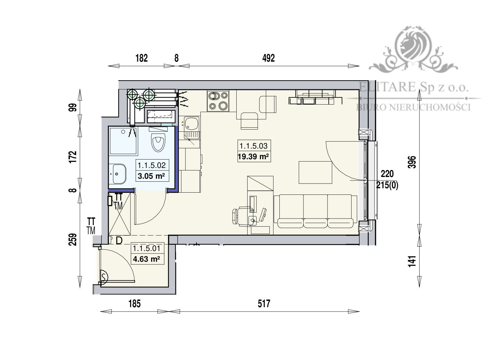 Mieszkanie 27,07m2 ,1 pok. w Centrum Wrocławia/Stare Miasto Wrocław - zdjęcie 6