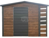 Schowek - domek ogrodowy 2,5x2,5m wiata 0,5m - drzwi dach GP688