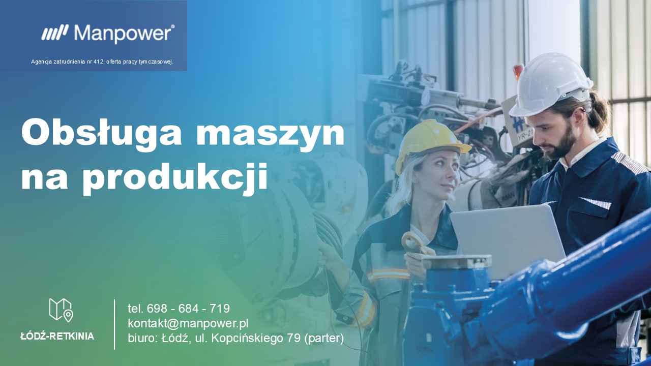 Obsługa maszyn na produkcji Śródmieście - zdjęcie 1