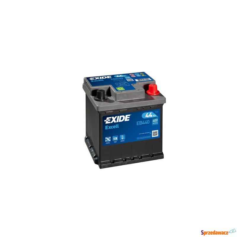 Akumulator Exide Excell 44Ah 400A EB440 kostka prawy plus Łomża - zdjęcie 1
