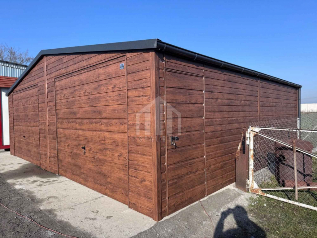 Garaż blaszany 8x6m - 2x brama uchylna - drzwi - rynny SO107 Wieliczka - zdjęcie 5