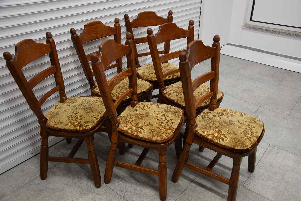 krzesła dębowe 6 sztuk - jak nowe Olsztyn - zdjęcie 2