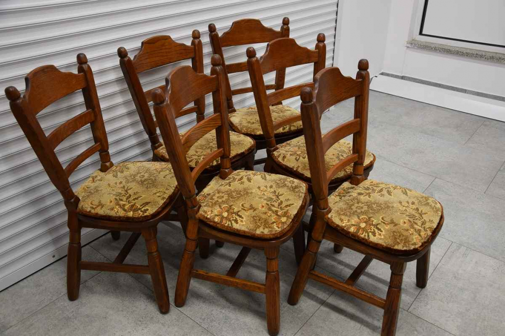 krzesła dębowe 6 sztuk - jak nowe Olsztyn - zdjęcie 2