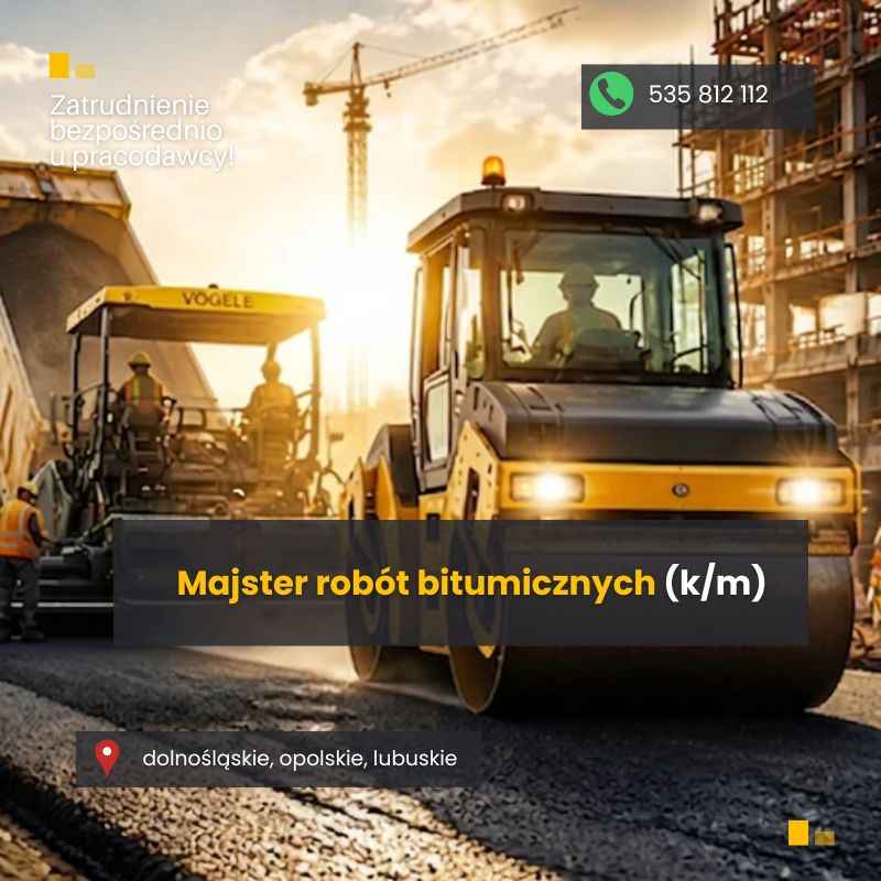 Majster robót bitumicznych m/k Krzyki - zdjęcie 1