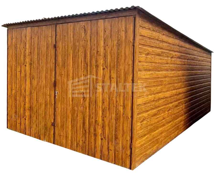 Garaż blaszany 3x5m brama dwuskrzydłowa 2x okno dach ST240 Leszno - zdjęcie 1
