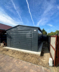 Garaż blaszany 4,5x6m Brama uchylna antyracyt rynny dwuspad ID767 Legnica - zdjęcie 3