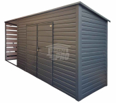 Schowek - domek ogrodowy 4x1 - wiata 2x1 - brama dach GP627