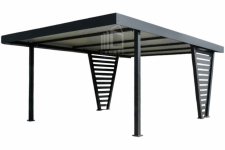 Carport V PREMIUM 4,5x4,5m Wypełnienie panelami Wiata  ID1183