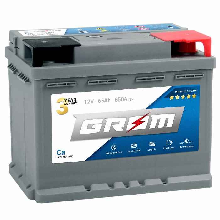 Akumulator GROM Premium 65Ah 650A EN DTR Ostrowiec Świętokrzyski - zdjęcie 1