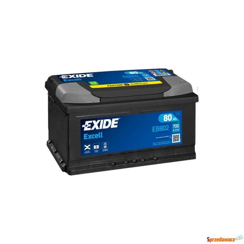 Akumulator Exide Excell 80Ah 700A EB802 En Prawy Plus Łomża - zdjęcie 1