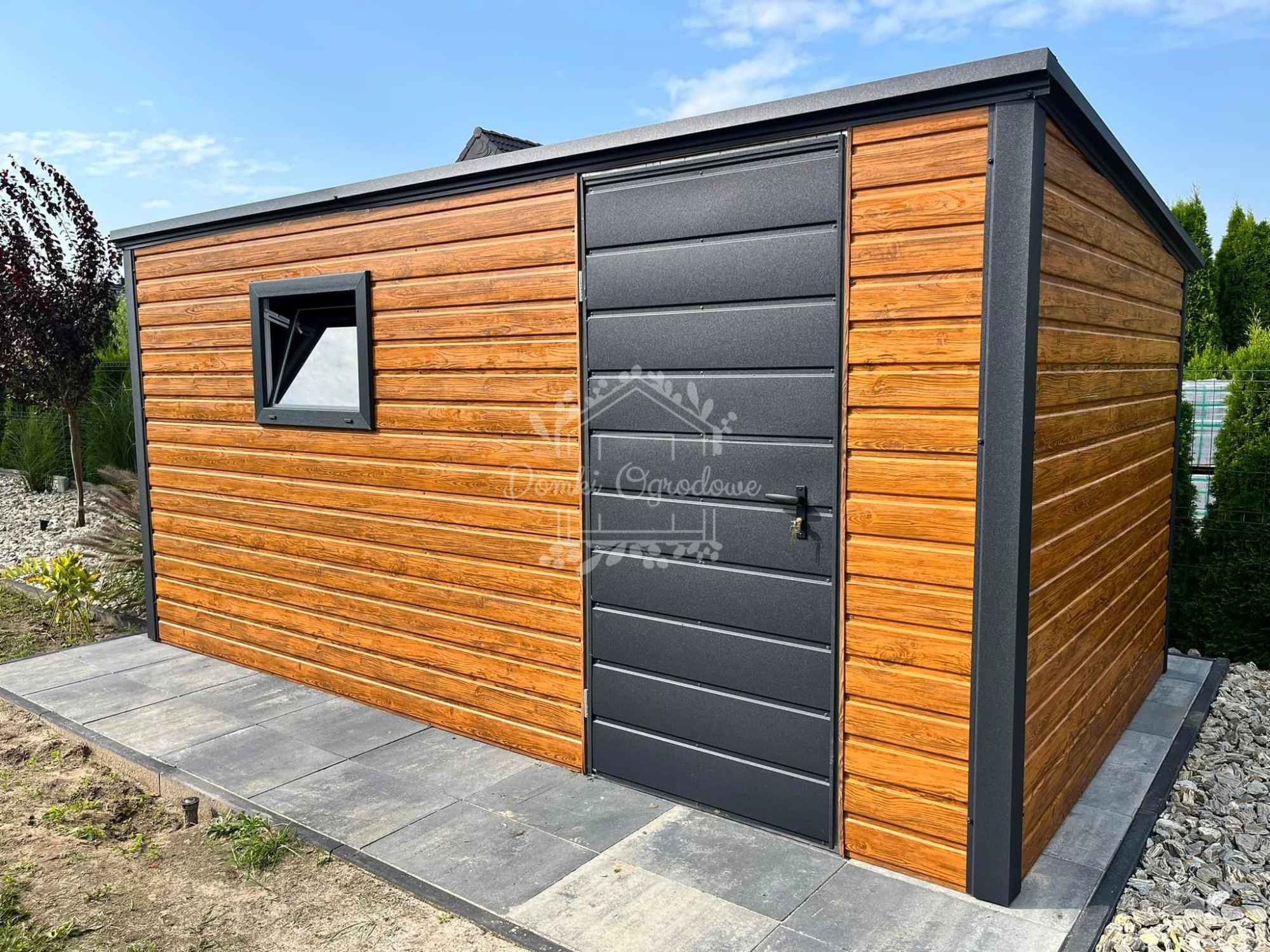 Schowek Domek Ogrodowy 4x2m   okno Drewnopodobny dach spad w tył ID707 Mrągowo - zdjęcie 3