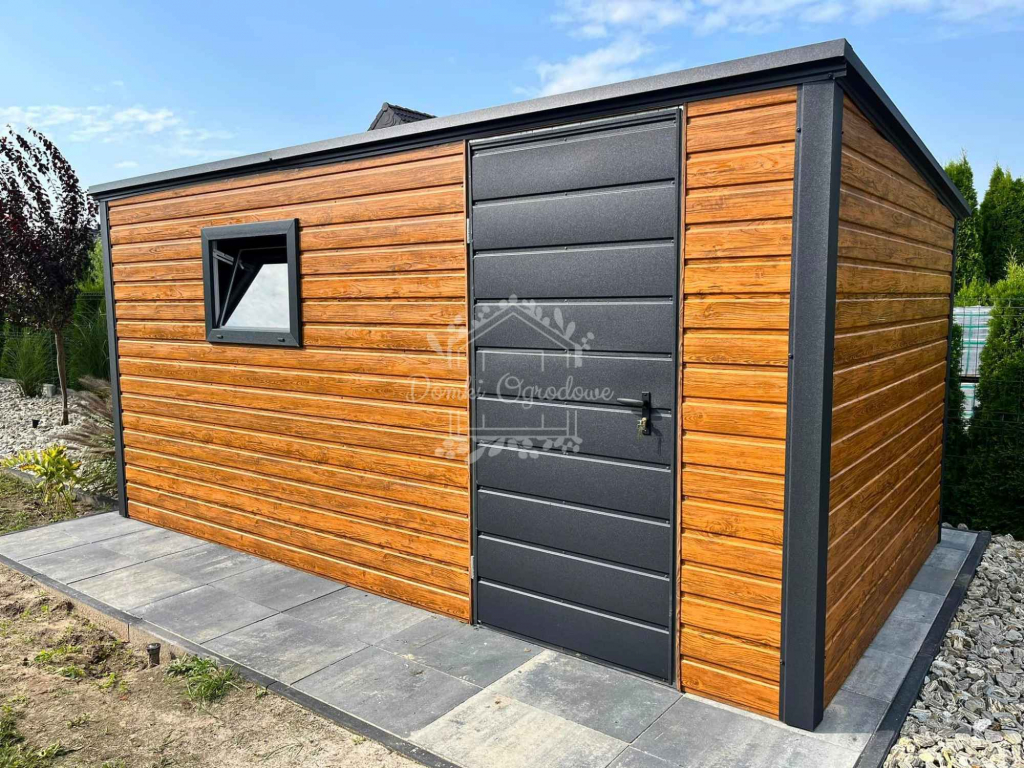 Schowek Domek Ogrodowy 4x2m   okno Drewnopodobny dach spad w tył ID707 Mrągowo - zdjęcie 3