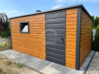 Schowek Domek Ogrodowy 4x2m   okno Drewnopodobny dach spad w tył ID707 Mrągowo - zdjęcie 3