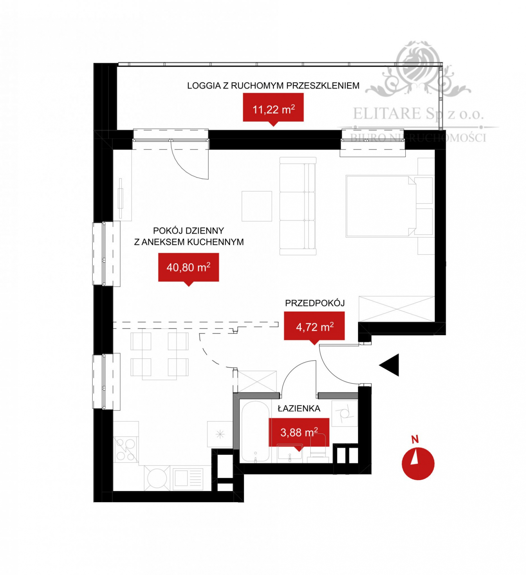 Mieszkanie 49,4m2 z widokiem na rzekę/Kleczków Wrocław Wrocław - zdjęcie 5