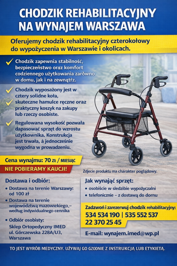 CHODZIK REHABILITACYJNY NA WYNAJEM WARSZAWA Bemowo - zdjęcie 1