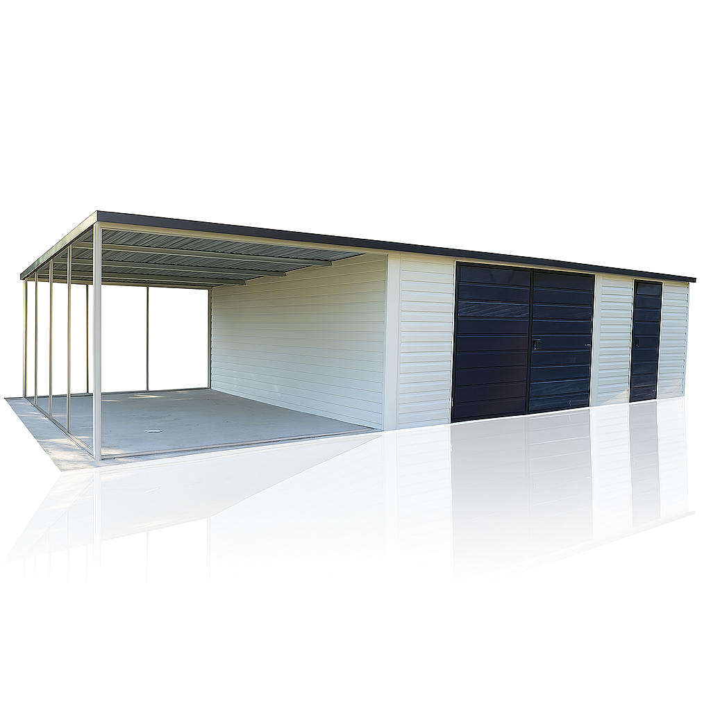 Garaż Blaszany 10x5 | Wiata + Drzwi + Brama | Profil Ocynk | Producent Kielce - zdjęcie 1