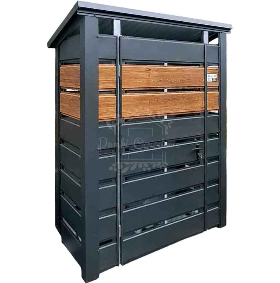 Wiata śmietnikowa 1,5x0,5m - antracyt - jasny drewnopodobny ID1140 Malbork - zdjęcie 1