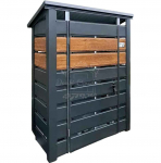 Wiata śmietnikowa 1,5x0,5m - antracyt - jasny drewnopodobny ID1140