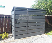 Wiata śmietnikowa spad tył 2,5x0,6m Antracyt Schowek ogrodowy  GP290 Elbląg - zdjęcie 4