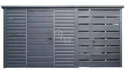 Schowek - domek ogrodowy 3x2m - wiata 1,5m - drzwi  dach TKD430