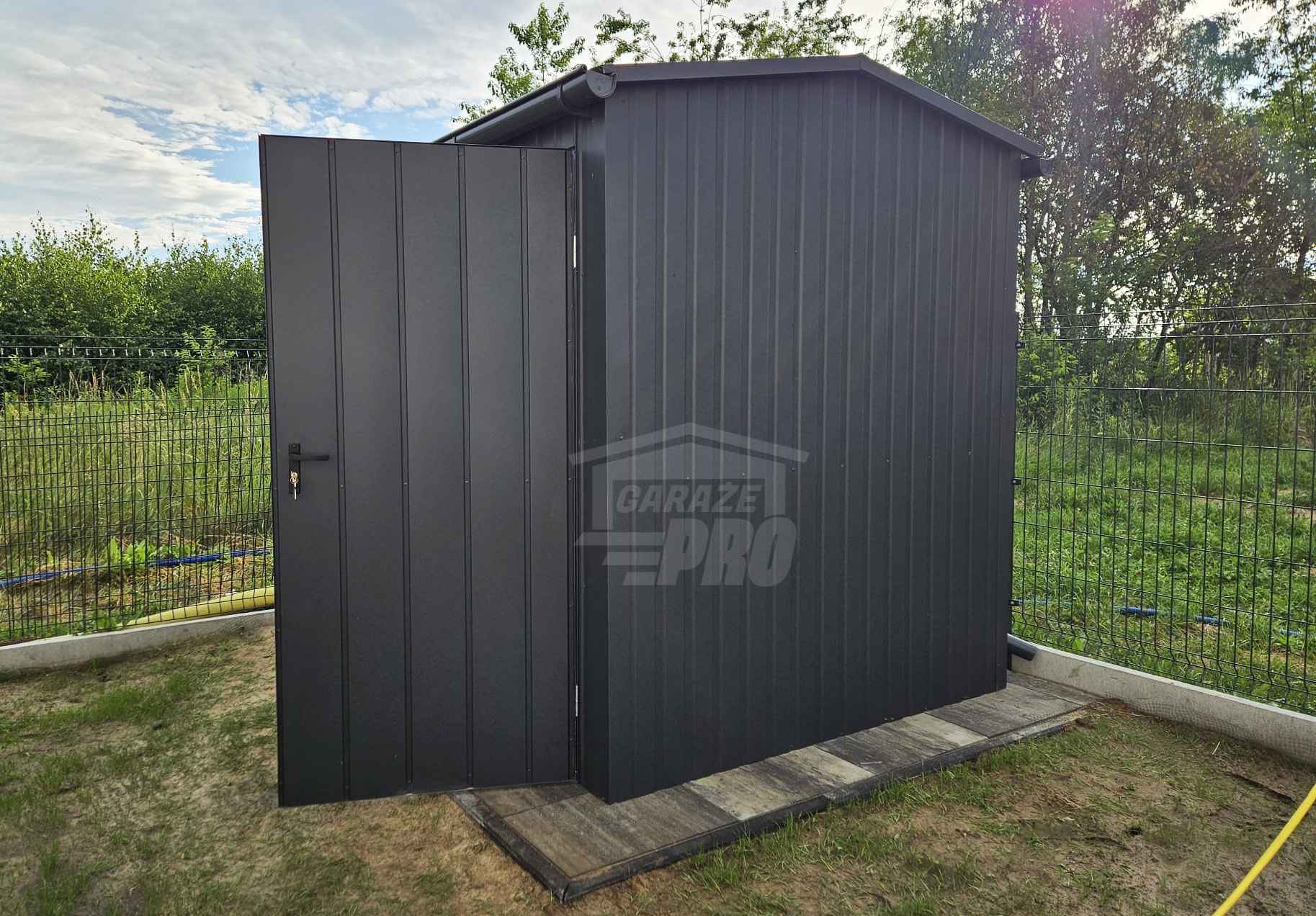 Domek ogrodowy 2,5x2 m drzwi okno dach dwuspad odwrócony rynny GP738 Gdynia - zdjęcie 4