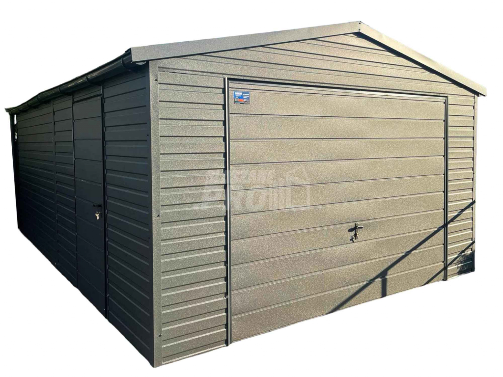 Garaż blaszany 5x7 Brama + drzwi  Antracyt  Dach dwuspadowy GP106 Rawa Mazowiecka - zdjęcie 1