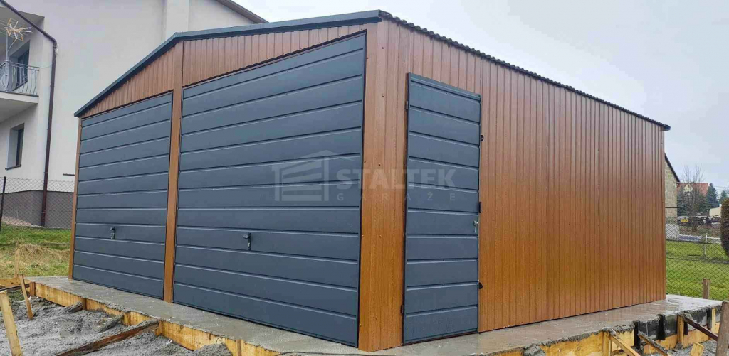 Garaż blaszany 6x6 2x Brama + drzwi   Dach ST110 Żnin - zdjęcie 3