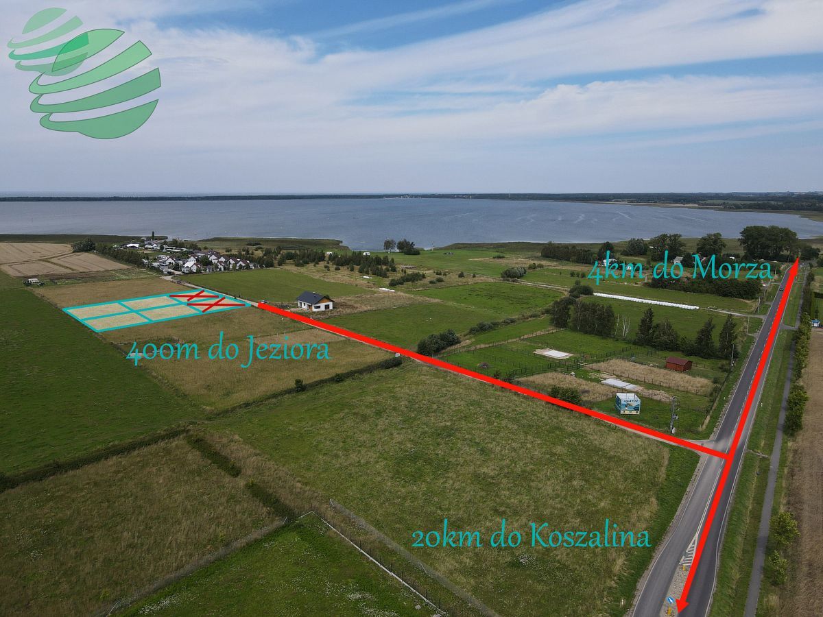Działka 500m2 budowlana blisko Jeziora Dąbki Gleźnowo - zdjęcie 9
