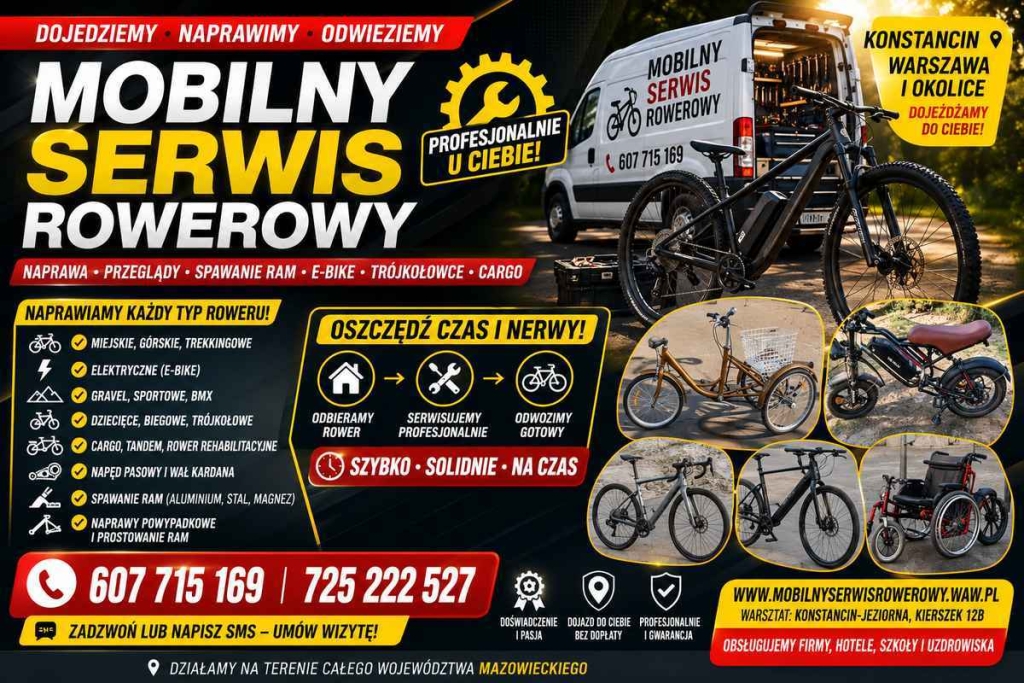 Serwis Mobilny Rowery Trójkołowe Cargo MTB Gravel Naprawa Konstancin-Jeziorna - zdjęcie 1
